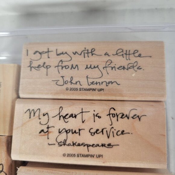 Stampin'Up! Sage Advice Set of 8 Inspirational Quote Van Gogh Shakespeare Stamps - Picture 2 of 4